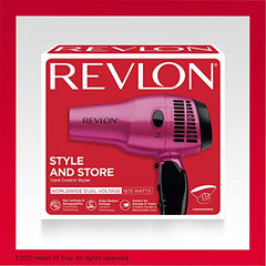 Revlon 1875W Retractable Cord Folding Handle Dryer, Pink