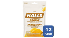 HALLS Menthol Honey 30 Count Bag, Pack of 12