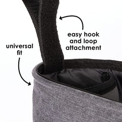 Diono Buggy Buddy Universal Stroller Organizer With Cup Holders, Secure Attachment, Zippered Pockets, Safe & Secure, Gray