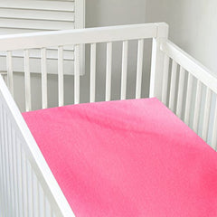 Ben & Noa Crib Sheet,100% Breathable Jersey Cotton, Made in Canada, Ballet Pink