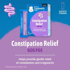 Gerber Supplements for Baby Constipation Relief (GOS FOS), 0-3 Years, For Constipation & Irregularity, No Additives, Colours, Flavours or Artificial Sweetener, Sachets