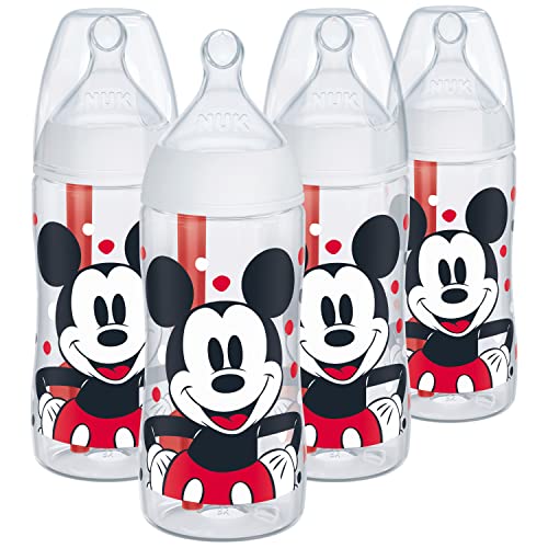 NUK Smooth Flow™ Pro Anti-Colic Disney™ Mickey Mouse Baby Bottle, 10oz, 4 Pack