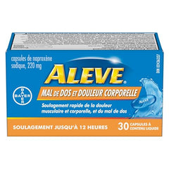 ALEVE Back and Body Pain Relief, clinically proven, Fast-Acting, Long-lasting, Naproxen Sodium 30 count