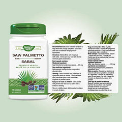 Nature's Way Saw Palmetto Berries Health Supplement, 100 Count