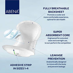 Abena Abri-San Premium Incontinence Pads, Size 3 - Mini, 28 Count