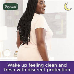 Depend Night Defense Adult Incontinence Underwear for Women, Disposable, Overnight, Small, Blush, 16 Count