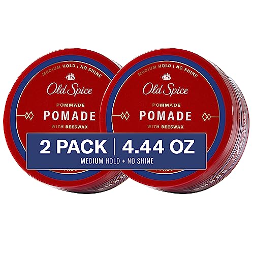 Old Spice Hair Styling Pomade for Men, Medium Hold No Shine, Twin Pack (126 g Total)