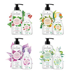 ATTITUDE Hand Soap, EWG Verified, Plant and Mineral-Based Ingredients, Vegan and Cruelty-free Beauty and Personal Care Products, Lemon Leaves, 473 ml