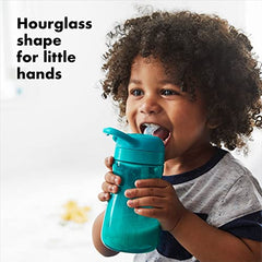 OXO Tot - 12oz Adventure Water Bottle - Spill-proof Straw - For Baby Toddler Tots - Teal