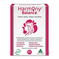 Harmony Balance, 60 Count, Natural Multi Herb Formula, Balance Hormones During Premestrual Cycle, Relieve Cramps and Bloating