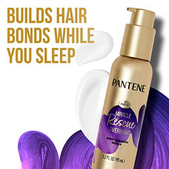 Pantene Hair Serum, Bond Builder Hair Treatment, Deep Leave In Conditioner, Overnight Miracle Rescue, 90 mL