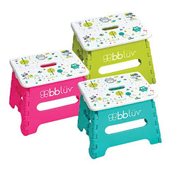 bblüv - Stëp - Foldable Step Stool - Safe, Compact and Easy to Clean (Lime)