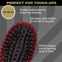 Conair Velvet Touch Hair Brush, Cushion, Mid-Size- Colors May Vary