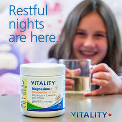 VITALITY Magnesium + Chamomile for Kids (Ages 3+) - Powder, 120 g (Pack of 1)