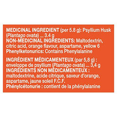 Metamucil, Daily Psyllium Husk Powder Supplement Packets, Sugar-Free, 4-in-1 Fiber for Digestive Health, Orange Smooth Flavored Drink, 44 Servings