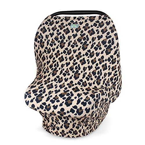 Itzy Ritzy 4-in-1 Nursing Cover, Car Seat Cover, Shopping Cart Cover and Infinity Scarf – Breathable, Multi-Use Mom Boss Breastfeeding Cover, Car Seat Canopy, Cart Cover & Scarf, Leopard