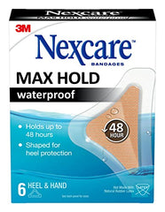 Nexcare Max Hold waterproof bandages, Hand/Heel, 6count