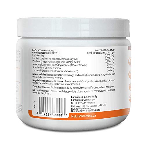 NuLife Therapeutics by NuLife Vitamins Nulife Therapeutics LGS Gut Therapy Gi-Revival Triple Action Healing Fiber (Formerly Healing Fibre) 215 Gram Orange Creme Flavor