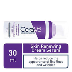 CeraVe RETINOL Cream Serum for Face with niacinamide, hyaluronic acid & ceramides. For Fine Lines, Radiance & Wrinkles. Non-irritating, Fragrance-Free, non-comedogenic, 30ML