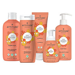 ATTITUDE Shampoo and Body Wash for Kids, EWG Verified, Dermatologically Tested, Plant- and Mineral-Based Ingredients, Vegan and Cruelty-Free, Mango, 473 mL