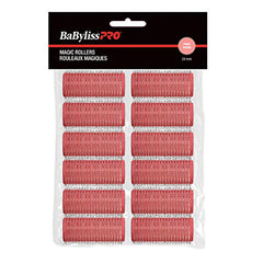 BaBylissPRO Self-Gripping Rollers, Pink, 24mm, 12 Per Pack