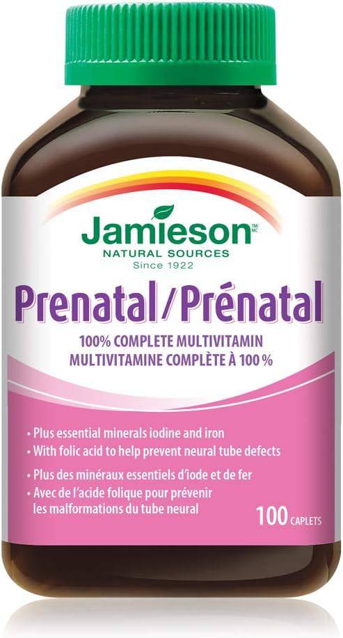 Jamieson Prenatal Multivitamin 100Caplets, (Package May Vary)