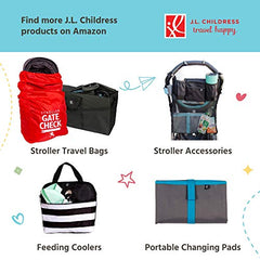 J.L. Childress DELUXE Gate Check Bag for Car Seats - Premium Heavy-Duty Durable Air Travel Bag, Backpack Straps - Fits Convertible Car Seats, Infant carriers and Booster Seats, Grey