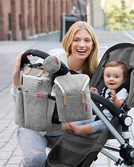 Skip Hop Baby Bottle Bag, Grab & Go, Grey Melange