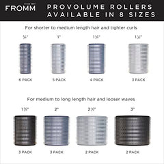 Fromm ProVolume 1" Ceramic Ionic Hair Rollers, Pack of 5