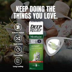 Deep Relief Menthacin Ultra Strength Dual Action Arthritis Pain Relief Rub with Capsaicin, 100gm