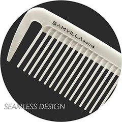 Sam Villa Signature Series Wide Cutting Comb, Ivory