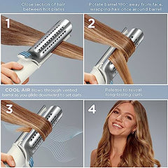 Cool Air Styler Luxe – 2 In 1 Curl & Straighten Styler With 4 Heat Settings- Quick 30 Seconds Heat Up + Automatic Safety Shut off- Dual Voltage