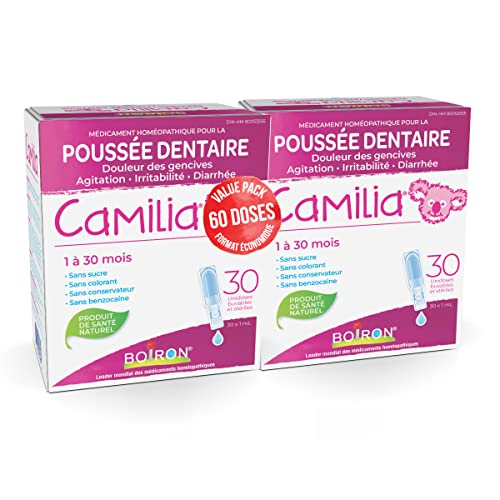 Boiron Camilia Baby Teething Relief Medicine, 30 Count (Pack of 2)
