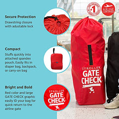 J. L. Childress Gate Check Air Travel Bag for Umbrella Strollers, Red