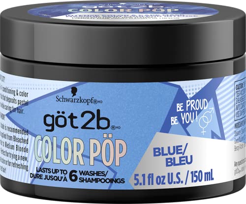 Schwarzkopf Got2b Color Pop Semi Permanent Hair Color, Blue, 150ml