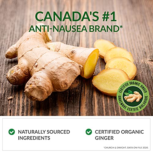 Gravol Ginger Liquid Gel Capsules, Nausea & Upset Stomach Relief, Non-Drowsy, 24 Capsules