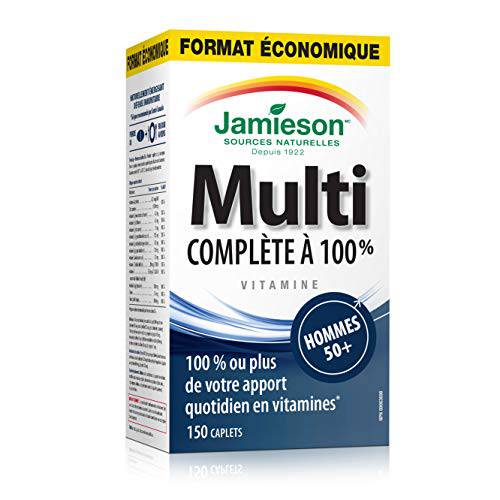 Jamieson 100 percent Complete Multivitamin for Men 50 plus - Value Size, 150 Caplets