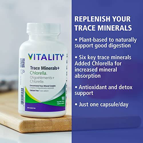 VITALITY Trace Minerals + Chlorella | 30 Vegetable Capsules (30 Days)