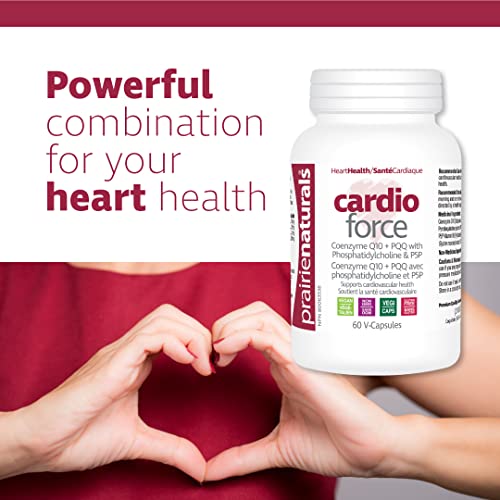 Prairie Naturals Cardio-Force Cardio Health + Mitochondrial Support - CoQ10 & PQQ Capsule, 60 Count
