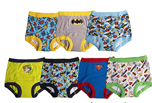 DC Comics 3PK, 7PK and 10PK Potty Training Pants with Superman, Batman, Wonder Woman and More with Stickers Sizes 2T, 3T, and 4T