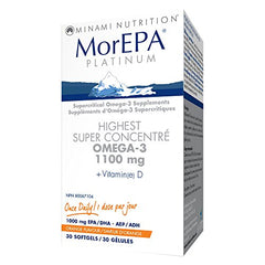 Minami MorEpa Platinum Omega-3 1100mg Softgels, 30 Count, Orange