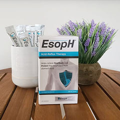 EsopH Acid Reflux Control | Effective Therapy for GERD | Heartburn Relief & Esophagus Protection | Single Dose Liquid Gel Stick | 10ml Sachet, 20 Pack (New Look)