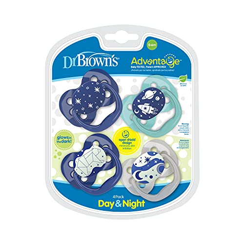 Dr. Brown's Advantage Pacifiers, Stage 1, Blue,1 pack 4 piece