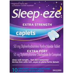 Sleep Eze Extra Strength Caplets - 10 Count - For Relieving Occasional Sleeplessness
