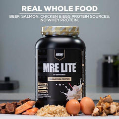 Redcon1 MRE Lite Protein Powder - Whole Food Based Protein, Contains No Whey, No Bloating, Keto Friendly, 2G Sugar, 24G Protein Meal Replacement - (Peanut Butter Cookie)