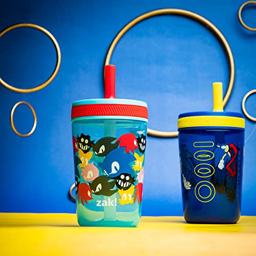 Zak Designs Kelso Tumbler 15 oz Set (Paw Patrol - Chase & Marshall 2pc Set) Toddlers Cups Non-BPA Leak-Proof Screw-On Lid with Straw Made of Durable
