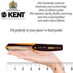 Kent The Hand Made Comb Fine 4 Inches Folding Pocket Comb 82T for Men By 0.13 Pounds