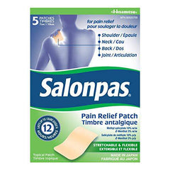 Salonpas 12 Hour Pain Relief Patch, 5 Count (Pack of 1)