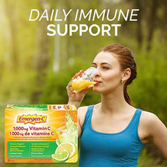 Emergen-C Immune Support Fizzy Drink Mix, A Boost of Vitamins and Minerals, Lemon Lime, 30 Sachets