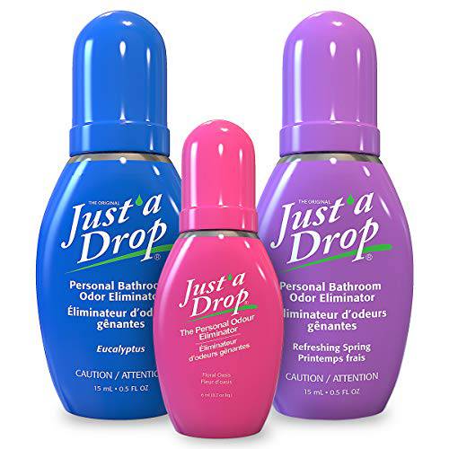 Just'a Drop Toilet Odour Eliminator, Assorted 3 Pack, 36 ml, Assorted Scents - Zecoya